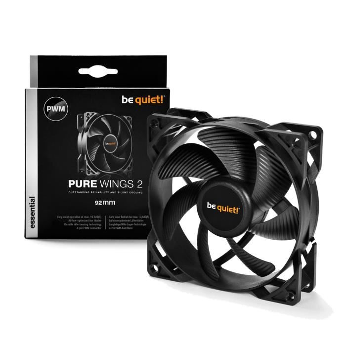 Be Quiet Ventilateur de boîtier PURE WINGS 2 – PWM 92mm