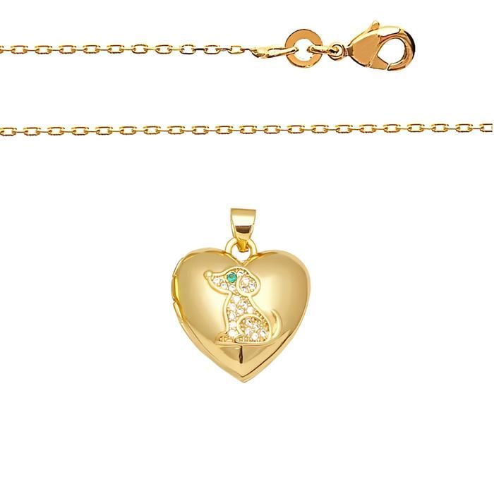 Collier Femme/Enfant Chaîne et Pendentif Médaillon Porte