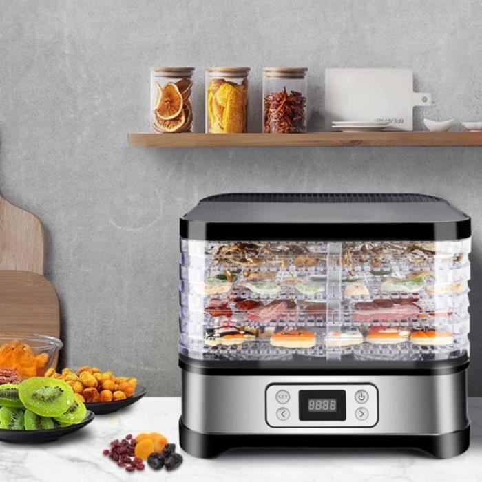Déshydrateur Alimentaire Zeegma Dry Chef - 500W - 6 Plateaux Modulables - Timer 72h - 35-70°C - Pour Fruits, Légumes, Viande
