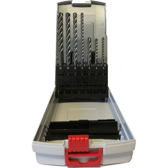 Forets pour perforateur - Bosch - SDS plus-7X - Assortiment de 7 - Diamètres de 5 à 12 mm - Acier