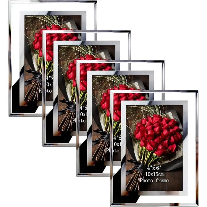 Cadres Photos En Verre 10x15cm - Lot De 3 - Transparent Avec Support - Pour Photos A6 - 13