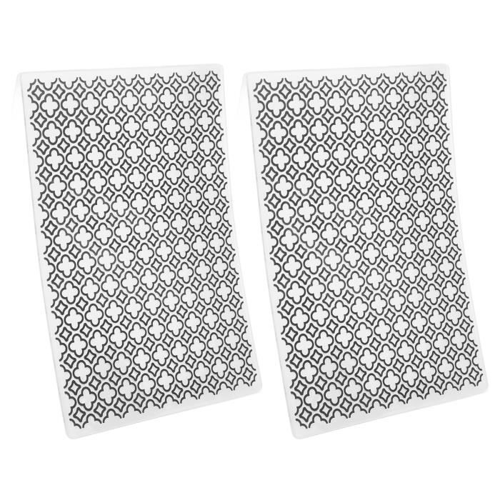 Modèle de gaufrage 2 pièces en plastique gaufrage dossier clair Concave convexe Texture