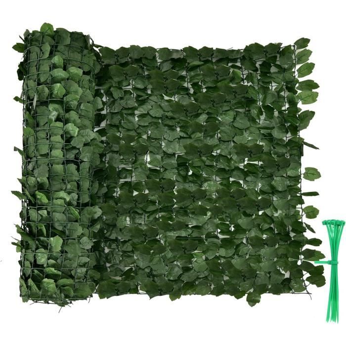 COSTWAY Haie Artificielle, Brise-Vue 300 x 100 CM Anti-UV, Grillage ...
