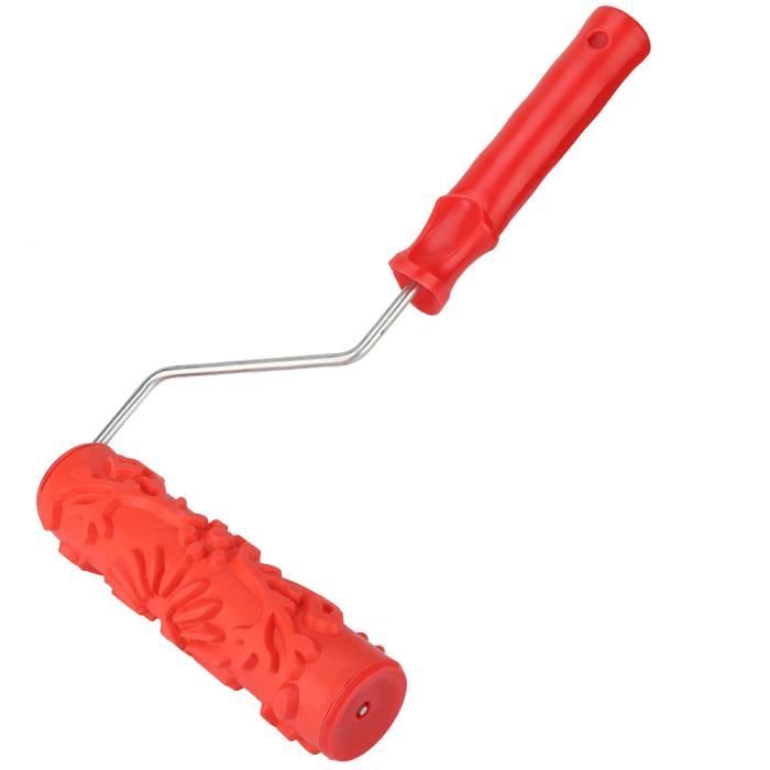 Kit de rouleau de peinture, rouleau en caoutchouc gaufré durable, outil