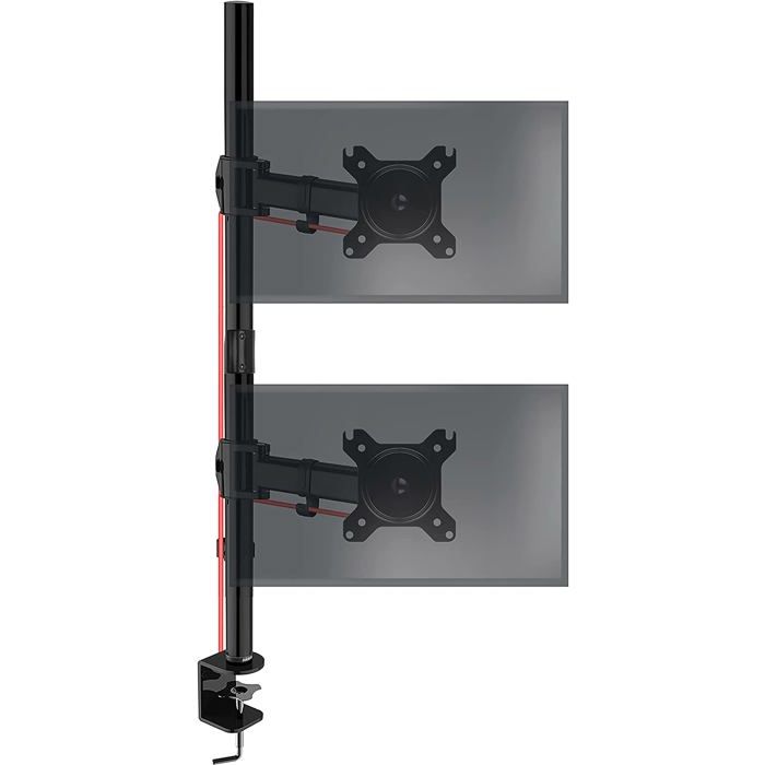 Duronic DMT252VX1 Bras pour Moniteurs dOrdinateur  Support décrans PC double pour Bureau avec Potence de 100 cm  VESA 75 100