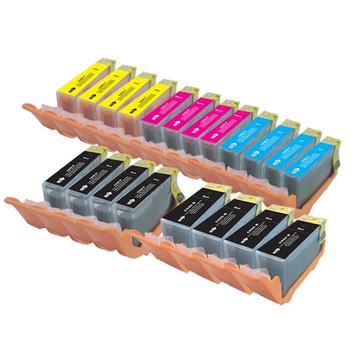 20 Cartouches D'encre Compatibles Canon Pixma MG8250 - PGI525 CLI526, Non OEM