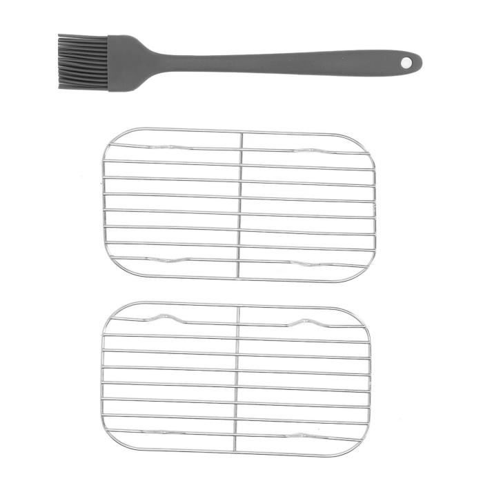 Filet De Gril En Acier Inoxydable - Taille S (environ 30x20.5cm), Multifonction Pour Barbecue, égouttage, Cuisson