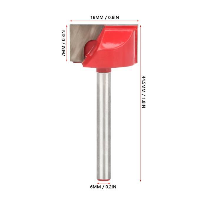 Fraise De Nettoyage Fond Rabot KATUR - Carbure Tungstène, Tige 6mm, Largeur 30mm - Pour CNC Et Bois