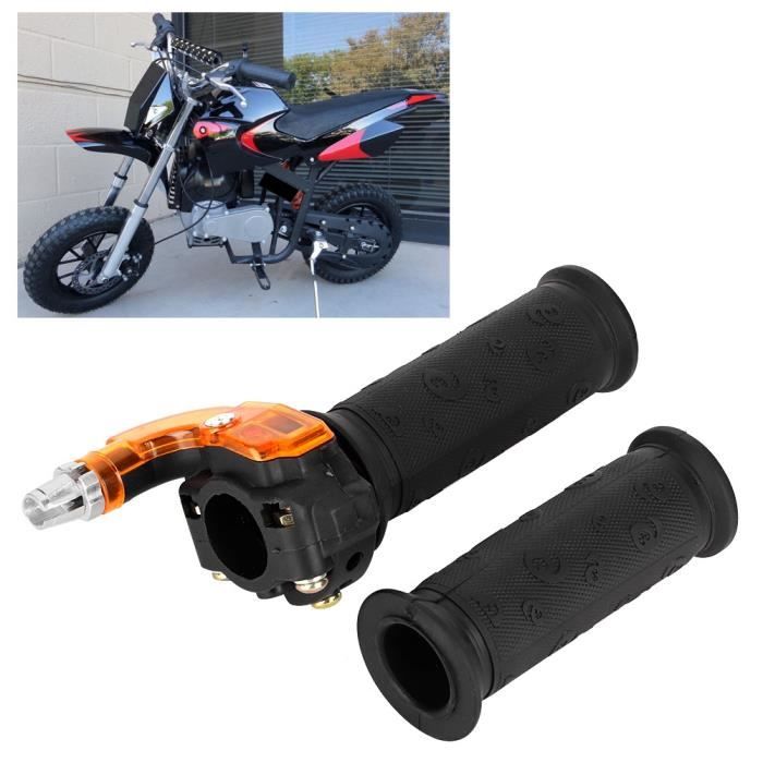 Poignée D'Accélérateur Torsadé 7/8 22mm Pour Mini Vélo - J & R COLLCETION - Kit Câble Inclus