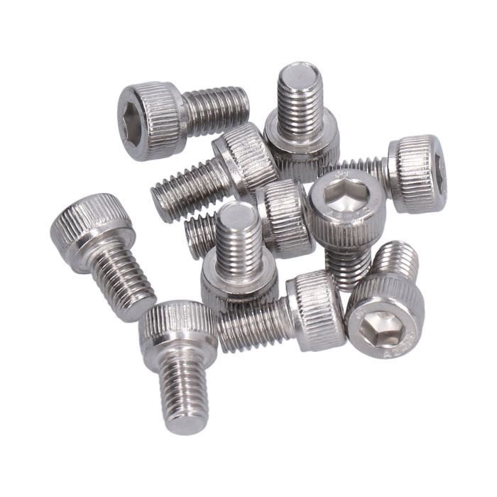 Lot De Vis Boutonnées M6 En Inox A2 Avec écrous Nyloc – Pour Bricolage Sérieux Et Résistance