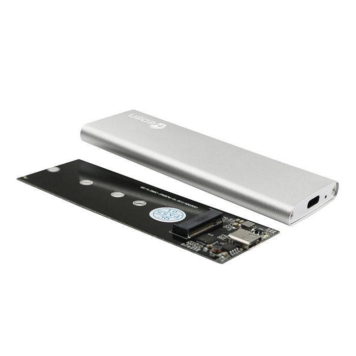 HEDEN Boitier externe SSD M2 – Double interface NVMe+Sata – USB 3.2 – câble USB C – USB C/A inclus – Tout en alu