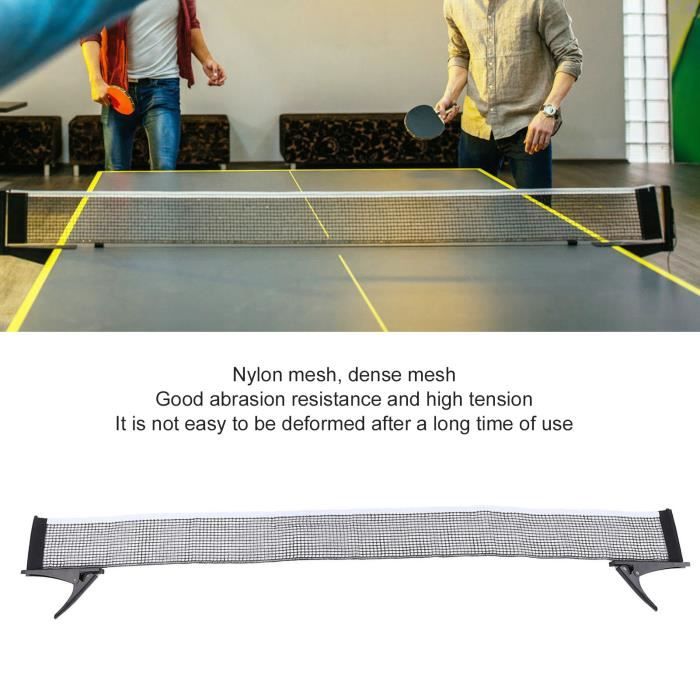 Set De 2 Filets De Tennis De Table – Noir, 180x15 Cm – Pliable Et Portable – Installation Rapide – Toutes Tables Standard