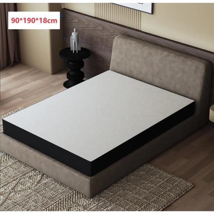 Luxe Matelas mémoire de forme 90x190 cm Memo - épaisseur 18cm- 8 zones de confort mousse mémoire adaptative