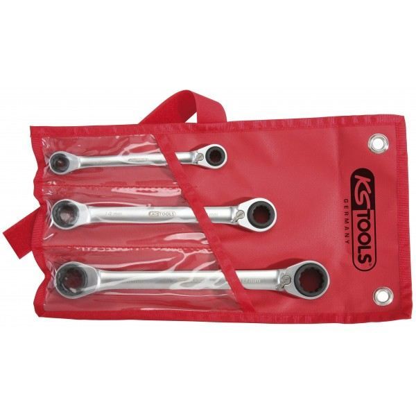 KS Tools 503.4540 - Jeu de clés polygonales à cliquet 4 en 1 GEARplus