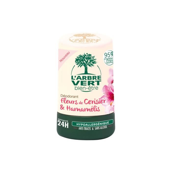 L'ARBRE VERT Déodorant bille Fleurs de cerisier - 50 ml