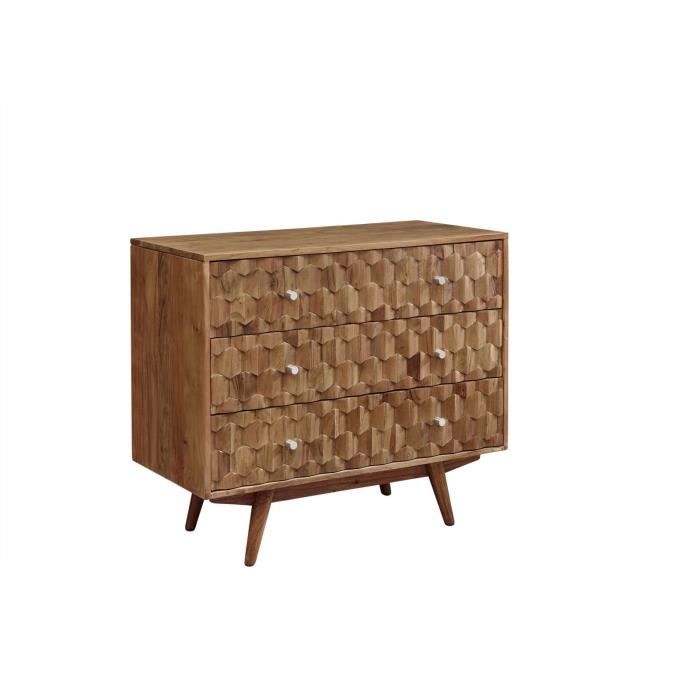 Commode 88x42 Acacia laqué Blanc MOSAYK N° 107 Commode 88x42 Acacia laqué Blanc MOSAYK N° 107