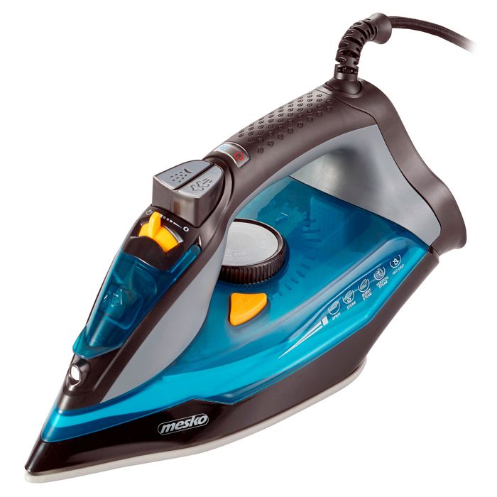 Fer à Repasser pour Vêtements à Vapeur Semelle en Céramique Repassage Vertical Mesko MS5041 3000W Bleu - Mesko