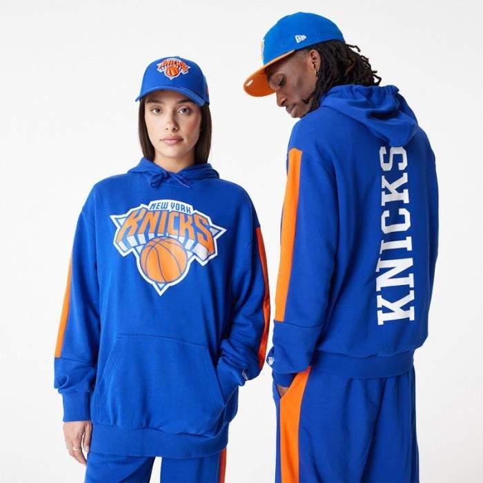Sweat a Capuche NBA New York Knicks New Era Color Block Oversize Bleu