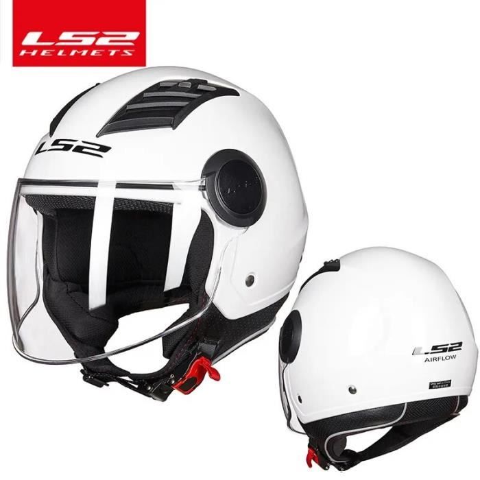 Casque Moto Demi-jet Polypropylène Unisexe Taille Ajustable 55-60cm, Léger