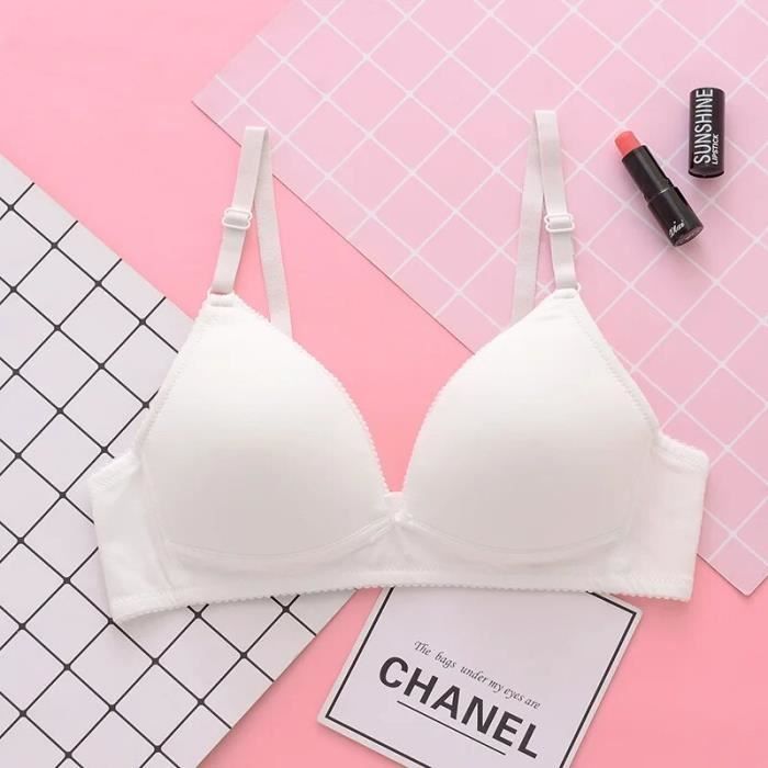 Lot De 8 Brassières Sport Coton Pour Filles 7-14 Ans - Sans Armature Et Confortables