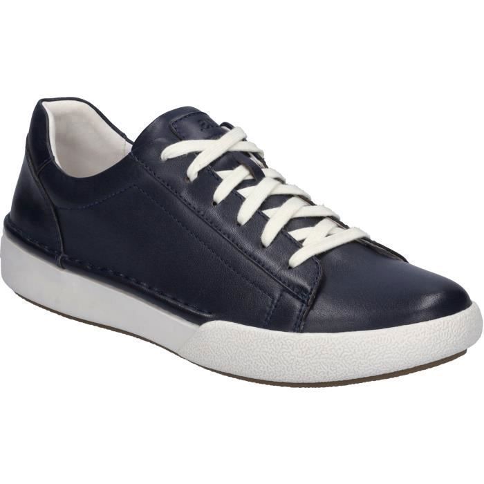Josef Seibel Baskets pour Femmes - JOSEF SEIBEL - Claire 01 - Cuir - Lacets - Bleu