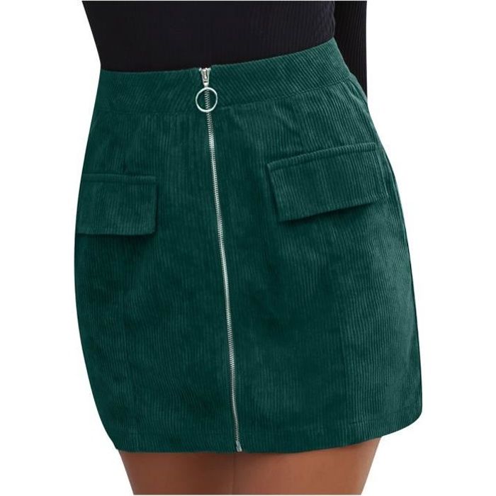 jupe verte courte