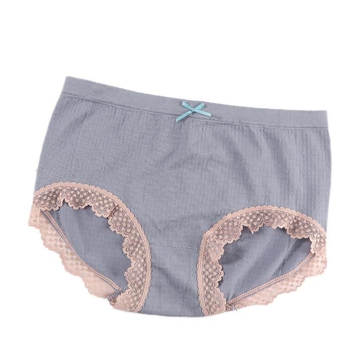 Hialegion Lot De Slips Dentelle Femme Sans Couture - Taille Basse, Tissu Soie Glacée (lot Multiple)