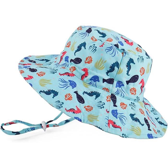 Chapeau Bebe Fille Ete Anti Uv Fille Chapeau De Soleil Bebe Bleu Cdiscount Pret A Porter