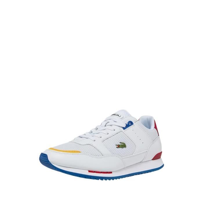 Baskets Homme Lacoste Ref 57156 080 Blanc Blanc Cdiscount Chaussures