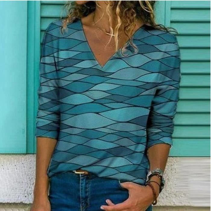 Chemise Chez Moi Sergé De Soie à Motif Oblique Bleu