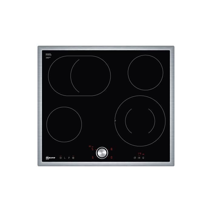 Neff T16BT76N0 Vitrocéramique 4 plaques de cuisson Niche largeur : 56 cm profondeur : 49 cm avec garnitures en acier inoxydable - vue 2