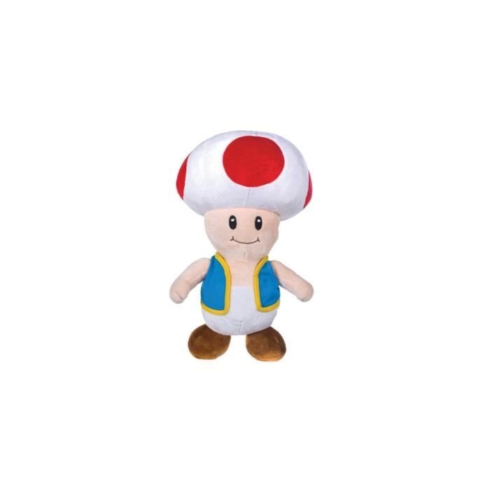 Peluche Toad 27 cm - Champignon - Peluche Licence Super Mario