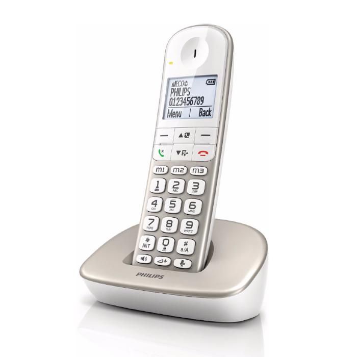 Philips D2652B01 Dual Téléphone Résidentiel avec Répondeur Écran de 1 6 Pouce Répertoire Reconnaissance des Numéros Numérotation Rapide - vue 2