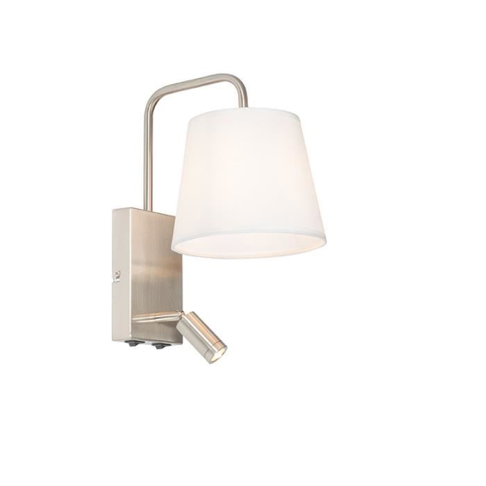 Applique Murale LED V-TAC 3W Blanche, Liseuse Design Moderne, Aluminium