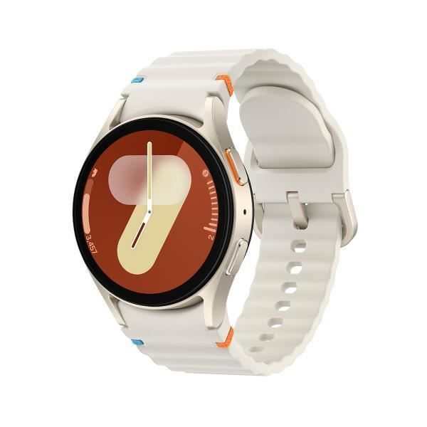 Montre intelligente avec cadran rond de 40 mm Samsung Galaxy Watch7 en beige avec écran tactile de 131 connectivité WiFi 5 NFC
