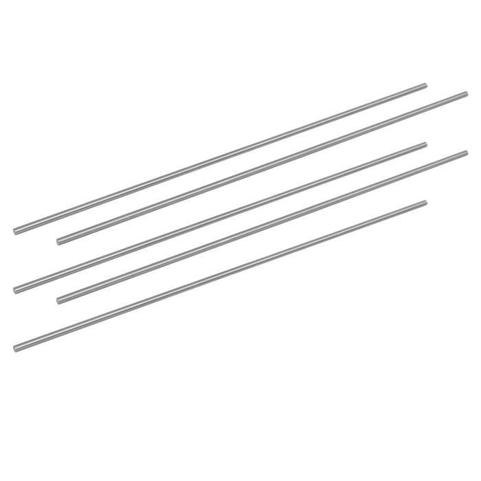 sourcing map Tour HSS arbre tige ronde 5mm Barre Dia 200mm longueur 5Pcs