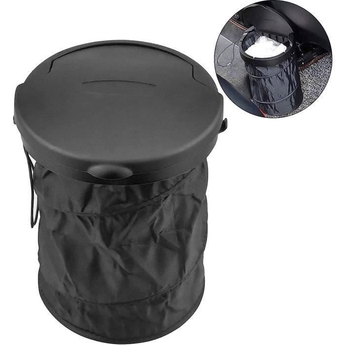 Poubelle De Voiture Pliable à Suspendre Sur Porte - Mini Rangement étanche, Avec Sacs, Pour Auto, SUV, Camping-car (Noir) - 8