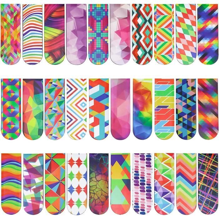 60 Signets Magnétiques Multicolores | Marque-Pages Aimantés Pour Livres - Étudiants Et Lecteurs