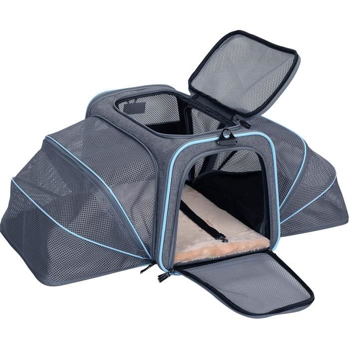 Sac Transport Chat Chien Extensible, Cage de Transport Chat avec Laisse de  Sécurité, Poches Latérales pour Voyage, Train et Voiture - Cdiscount