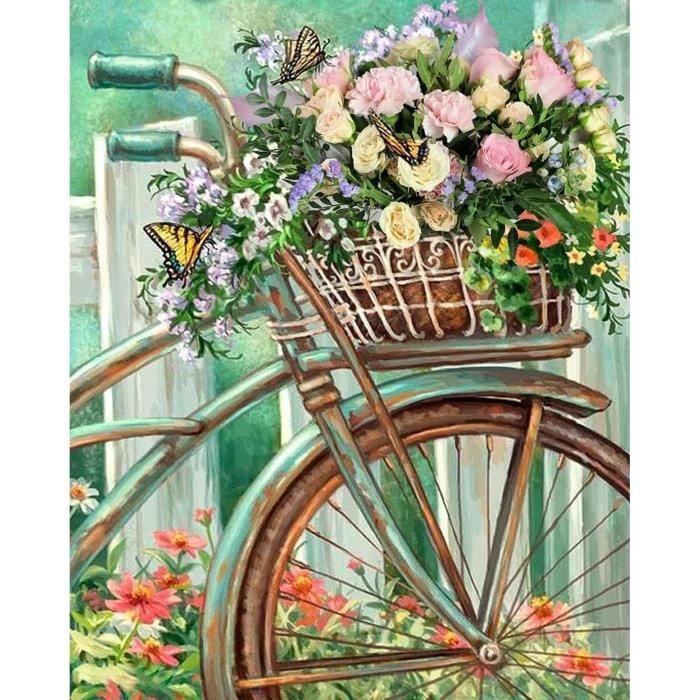 Peinture au numéro Petit pinceau - Flower Market par Zaze Art - 24,5 x 32,5 cm- Peinture par numéro