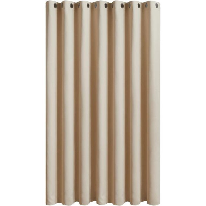 Rideau Occultant Beige 140x240 Cm - 2 Panneaux à œillets, Thermique Et Anti-bruit