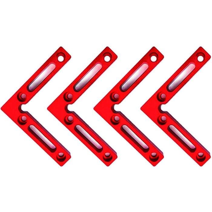 4 Pinces Angle Droit 90° - Serre Joint Menuiserie Aluminium 14x14cm