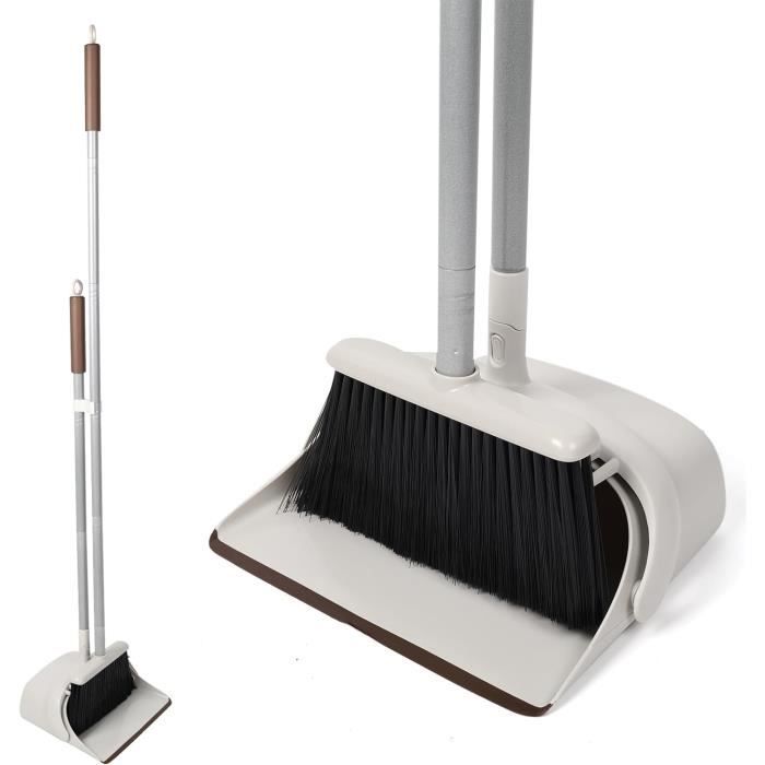 Balai Vileda Relota Combo Balai Et Pelle - Manche Réglable - Tête Rotative 180° - Pelle Pliable Avec Dents - Pour Intérieur/Extérieur Balayette Pelle Ensemble