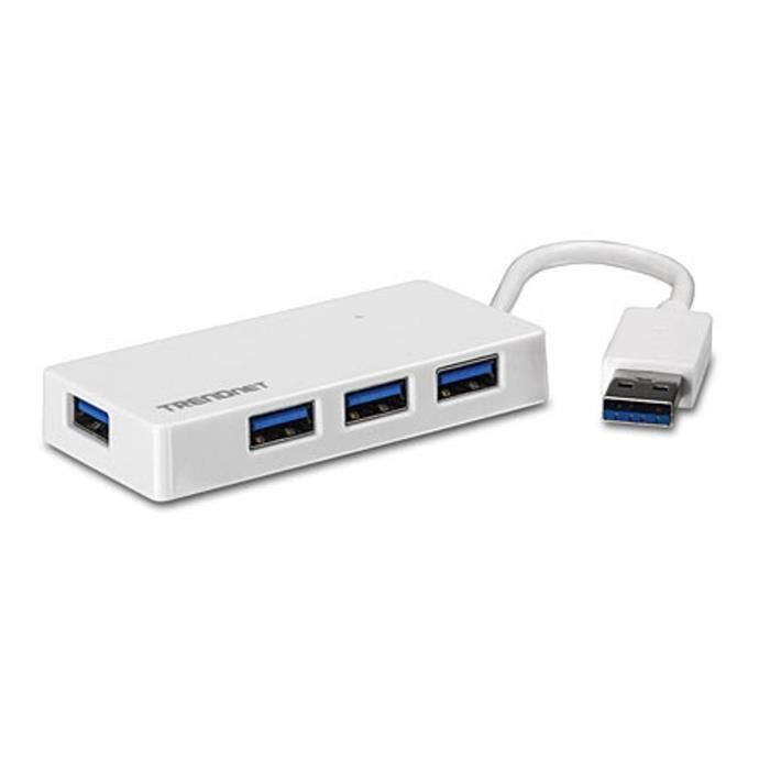TRENDNET Mini hub USB 3.0 à 4 ports - TU3-H4E