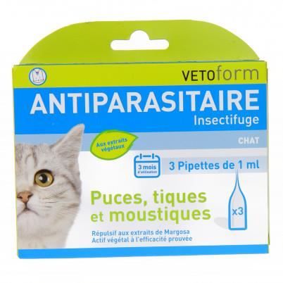 Meilleurs prix pour Vetoform Antiparasitaire Chat 3 pipettes