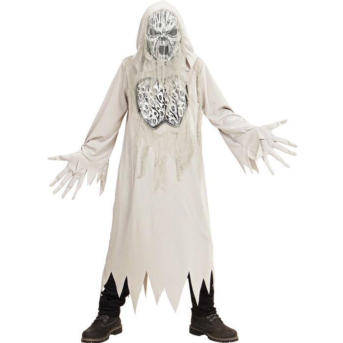Costume Halloween Ghostface Scream - Déguisement Enfant Complet Avec Masque Et Couteau - Effrayant Pour Fêtes Et Soirées Horreur