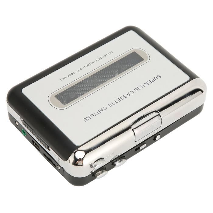 Docooler Lecteur de cassettes portable USB - Lecteur de cassettes transparent - Capture de cassette USB avec port USB 2.0 - Compatible avec ordinateurs portables et ordinateurs