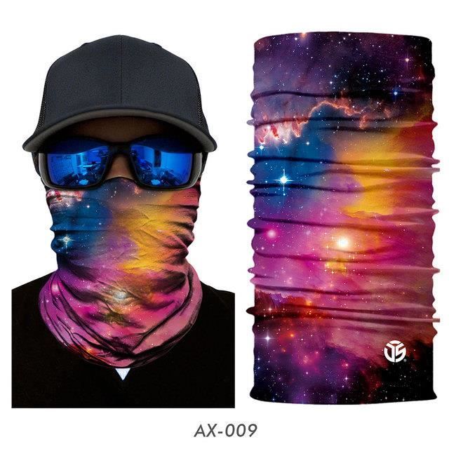 3 -Demi masque imprimé pour hommes et femmes, Bandana d'été en soie