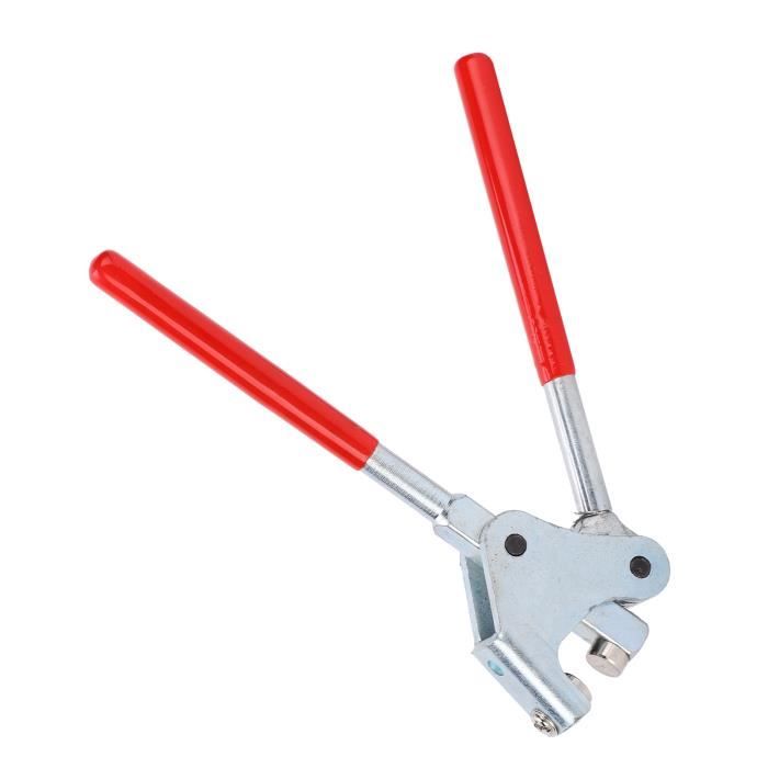 POKIENE Pinces D'étanchéité Manche à Revêtement Plastique Rouge, Pince à Sceller De Sécurité Pour Isolation De Plomb, Pince à Plomber Avec 20 Plombs Diamètre 10mm Et 20 Fils à Plomb 17cm