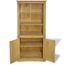Placard Mexicain Style Corona En Pin Massif 80x40x170 Cm - 3 étagères Ouvertes + Armoire, Marron, Facile à Monter - 6